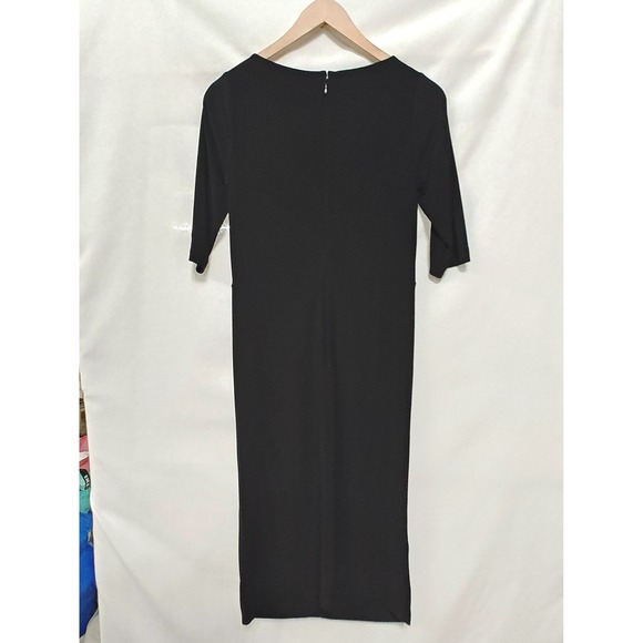 Tommy Hilfiger Dress‎ Elbow Sleeve Twist Waist  Black New 2 - Picture 2 of 15